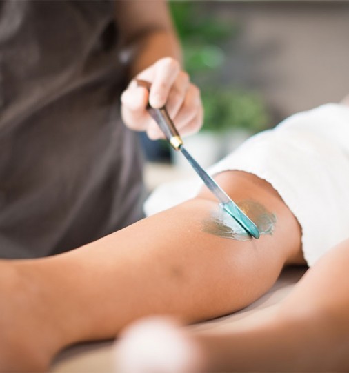 Brazilian Wax hair removal lumbar area
